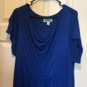 Blue maternity maxi dress